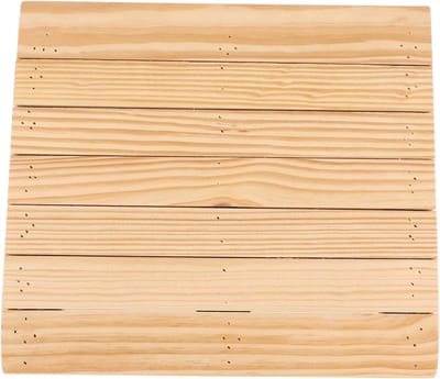 Houten Oprit Helling - Drempelhulp Stoeprand - Toegankelijkheid Verbeteren - Antislip Oppervlak - 30 x 25.8 x 8 cm - Beige