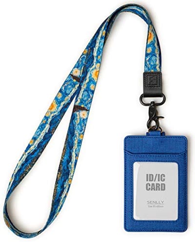 Kaarthouder met Lus - Badgehouder - Veilige Opslag - Dubbelzijdig - 11.2 x 7.3 cm - Sterrennacht