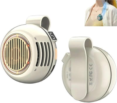 Clipventilator bladloos - USB oplaadbaar - 3 standen - compact model voor shirt, taille, wandelen, reizen en kantoor