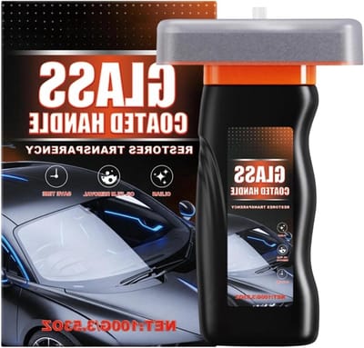 Oliefilm Reinigingsborstel - Auto Glas Cleaner - Voertuig Onderhoud - Ergonomisch Handvat - 145 x 95 x 599 cm - Grijs