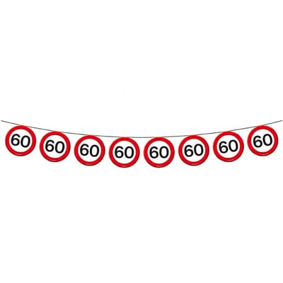 Slinger 60 jaar - verkeersborden - 10 meter - 60e verjaardag vlaggenlijn - versiering