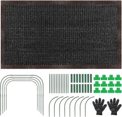 Beschermdoek Tuin - Scherm Planten - Planten Beschermen - Vochtdoorlatend Gaas - 200 x 100 cm - Zwart