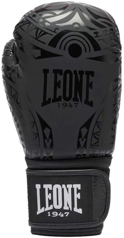 Leone1947 Haka Kunstleren Bokshandschoenen Zwart 16 oz
