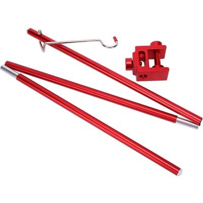 Poteau lumineux pliable pour camping en extérieur Portable en alliage d'aluminium Support de lampe Support de lampeRouge red