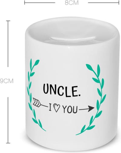 Akyol - uncle i love you Spaarpot - Oom - de liefste oom - verjaardag - cadeautje voor oom - oom artikelen - kado - geschenk - 350 ML inhoud