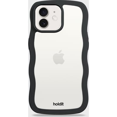 Phone Case Wavy Black/Transparent iPhone 12