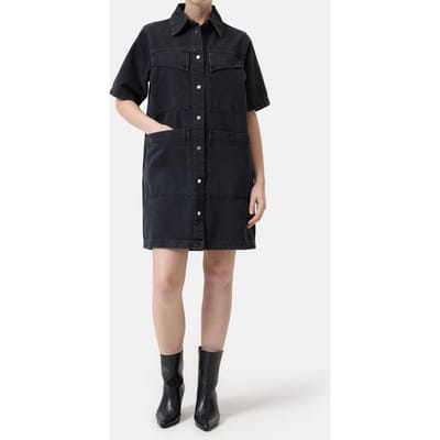 Closed 33° Mini Dress Dark Grey Maat: S | Blousejurken Outlet | Dames | Zwart