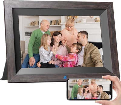 Digitale fotolijst 10,1 inch met WiFi en 32 GB opslag, HD IPS-touchscreen en automatische rotatie