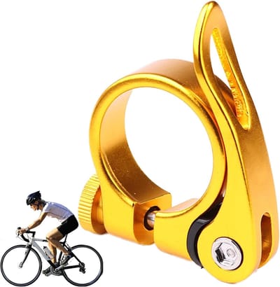 Zadelpenklem - Fietszadelklem - Comfortabele Rit - Snelle Ontgrendeling - 27.2-31.9 mm - Goud
