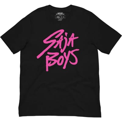 K-Pop Demon Hunters Kinder/Kids Saja Jongens Logo T-shirt (Zwart/roze)