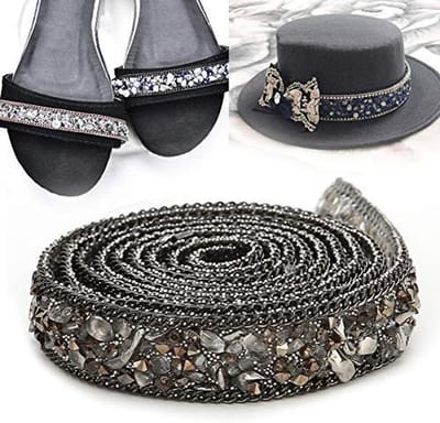 Dailygoods- Parelkristal Trim 1,5 cm Breed - Strasslint - Hotfix Versiering - Bruiloft Decoratie - Kleding/Tassen/Schoenen - Eenvoudige Bevestiging