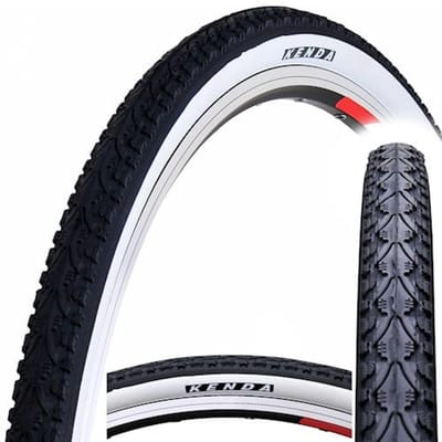 Kenda K935 Khan - Fietsband - 700 x 35c - Witte Zijkant - Semi-slick