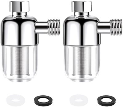 Dailygoods- Waterfilter 2-delige set - Douchefilter - Kraanfilter - Herbruikbaar kalkfilter - Roestvrij staal 316 - Eenvoudige montage zonder gereedschap