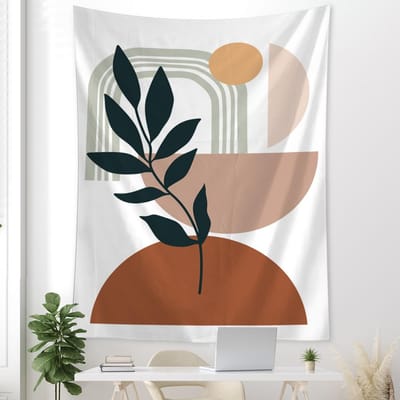 Abstracte Illustratie Wandtapijt Wandhanger Hekserij Mysterieus Minimalistisch Hippie Achtergronddoek Huisdecoratie 95x70cm
