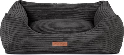 Dog's Lifestyle Hondenmand Ribbed Deluxe Zwart M 75cm (ook in L&XL) Wasbare hoes / Orthopedisch