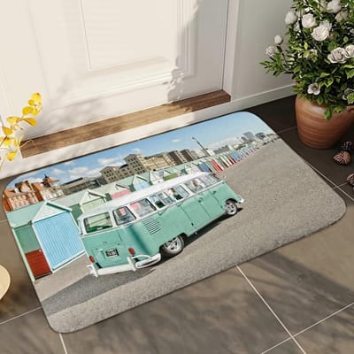 1 stuks Strandbus Badkamer Absorberende Matten Antislip Matten Woondecoratie Benodigdheden Tapijten Woonkeuken Vloermatten 40x60cm