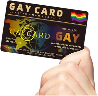 Kinky Pleasure Gay Identiteitskaart - Humor cadeau met regenboog design - LGBTQ