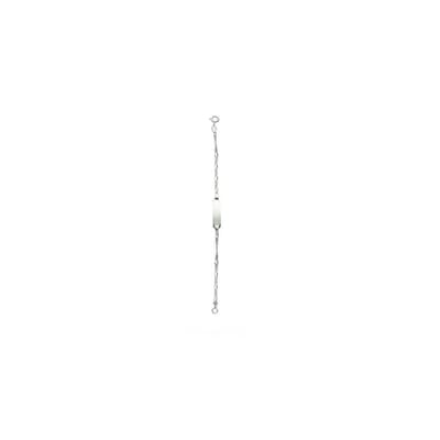 Lucardi Meisjes Armbandje met hanger met plating - Staaf - Cadeau - Echt Zilver - Zilverkleurig