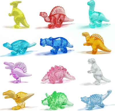 Dino Edelstenen - Dinosaurus Speelgoed - Feestdecoratie - 11 Unieke Vormen - 250g 47 Stuks - Multicolor