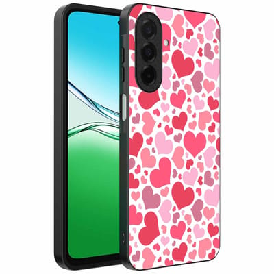 Geschikt voor Oppo A5 Telefoonhoesje met Hartjes Print - Hearts Design TPU Backcover Case - Kinder Hoesje met Hartjes Design - Smartphonica geschikt voor Oppo A5