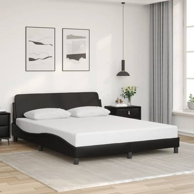 vidaXL - Bedframe - "Dover" - kunstleer - zwart - 160x200 - cm
