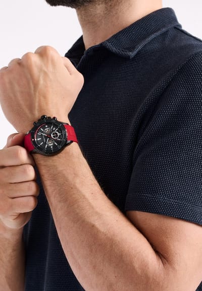 Nautica Nst Quartz Analoog Horloge Zwart Material 100% Roestvrij Staal & 100% Siliconaarmband 48 mm NAPNSF503