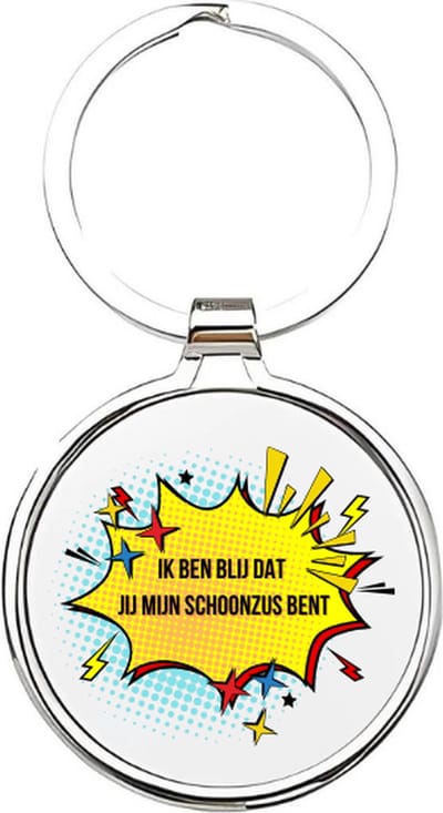 Akyol - Ik ben blij dat jij mijn schoonzus bent Sleutelhanger - zus - De liefste schoonzus - Schoonzus sleutelhanger - Zussen sleutelhanger - Sleutelhanger zus - Familie sleutelhanger - verjaardagscadeautje - Zus cadeau - Sister - zusje - 4 x 7,5 CM