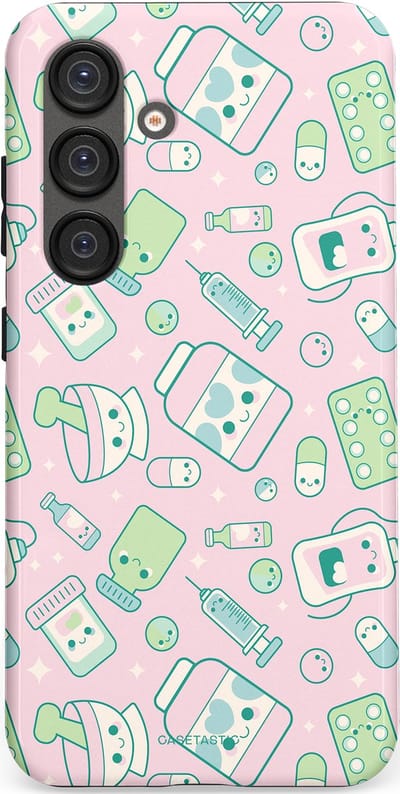 Casetastic Hoesje Geschikt voor Samsung S25 - Stijlvolle Beschermende Duo-layer Case - Geneeskrachtig Roze