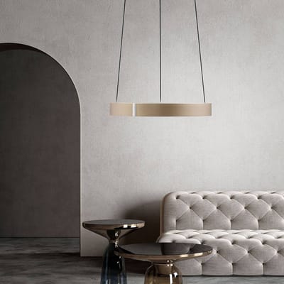LED hanglamp PURE E-Clipse, brons, Ø 50 cm, CCT