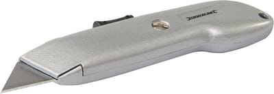 Silverline Automatisch intrekbaar stanleymes - extra veilig - 140 mm - lichtgewicht