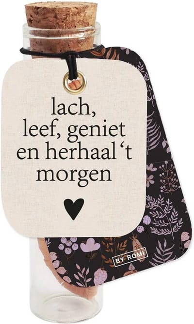 Wensbuisje met armbandje - Lach, leef, geniet en herhaal 't morgen
