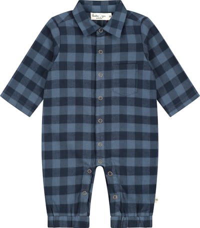 Smitten Organic - Baggy Overall Boxpak-  China Blue - Maat(62)