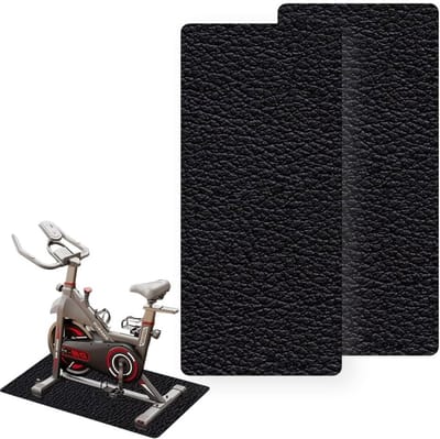 Set van 2 Vloerbeschermingsmatten, Antivibratie Mat voor Fitnessapparatuur, Geluiddempende en Antislip PVC Mat (28 x 70 cm) voor Optimale Vloerbescherming