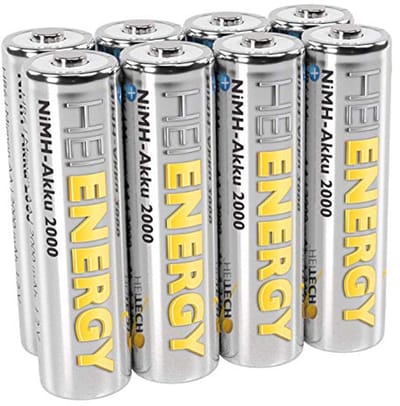 Oplaadbare AA Batterijen 2000 mAh NiMH 8 Stuks - Laag Zelfontladend - Ideaal voor Hoog Stroomverbruik