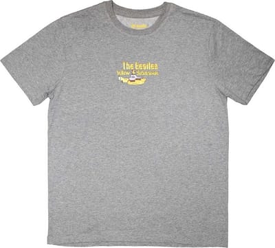 The Beatles - Yellow Submarine Mini Sub & Logo Heren T-shirt - S - Grijs