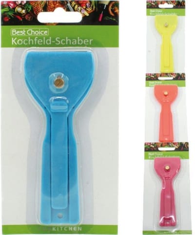 Kookplaatschrapers - Voordeelset van 2 stuks - 13 cm - Diverse kleuren
