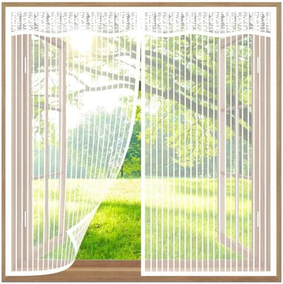 Horren voor Ramen - Insectenwering Raam - Insecten Buiten Houden - Zelfklevend Frame - 80x80cm - Wit