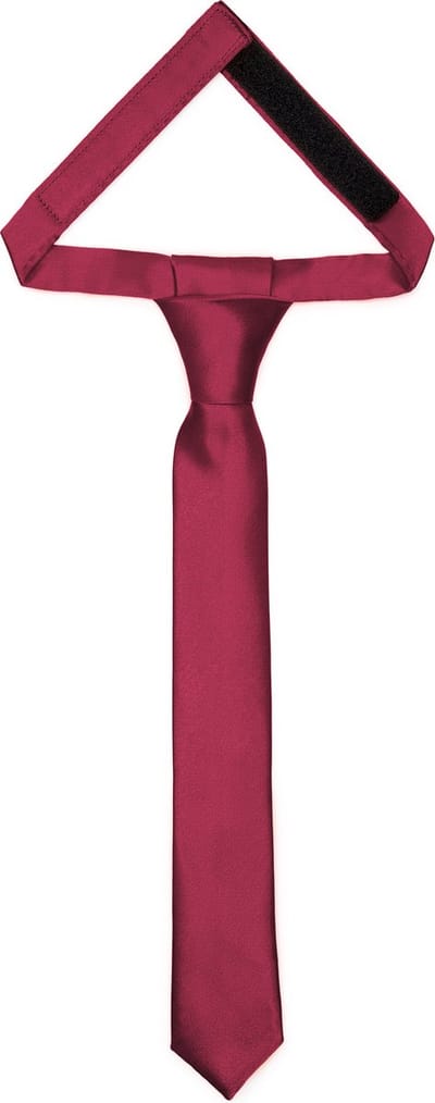 Ladeheid Smal Stropdas - Stropdassen voor kinderen - Lengte: 31 cm, Breedte: 4 cm - Wijnrood - LA-EA-TKS