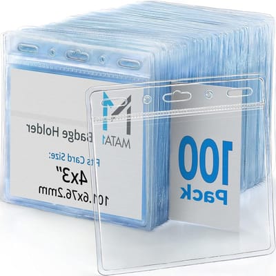 Kaarthouders - Naam badges - Identificatie tonen - Scheurbestendig PVC - 100 stuks - Transparant