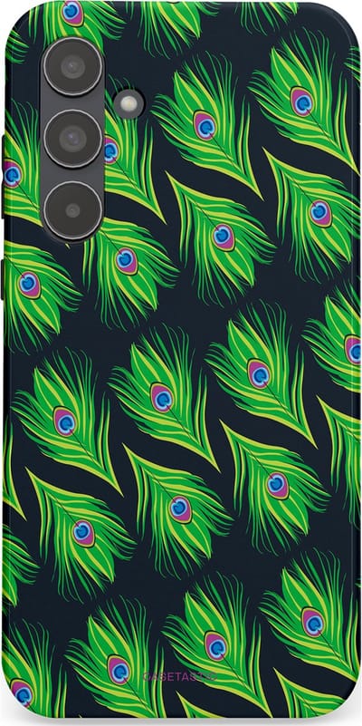Casetastic Hoesje Geschikt voor Samsung A55 - Stijlvolle Beschermende Duo-layer Case - Veren van verleiding