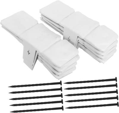 Tuinranden Set - Bloembed Afscheiding - Tuin Decoratie - Natuursteen Look - 10 Stuks - Wit