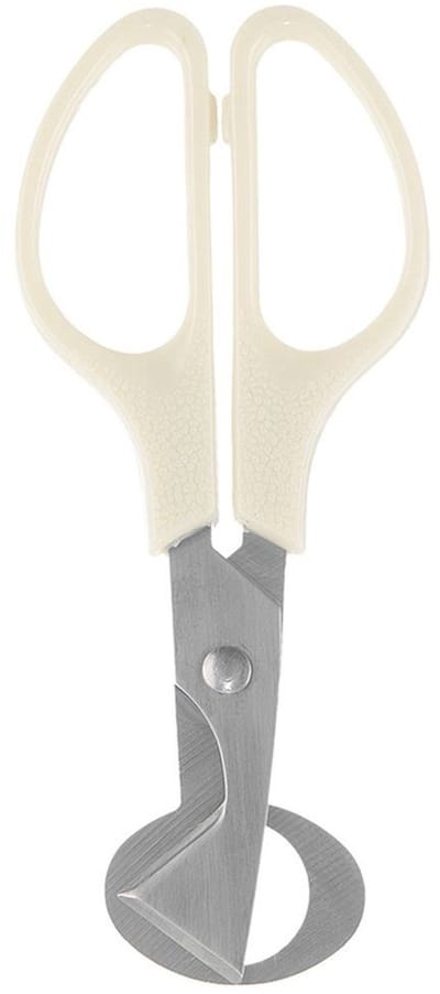 Orion - Roestvrijstalen Eierknipper - 14,5 cm - Ergonomische Handgreep - Zwart of Crème