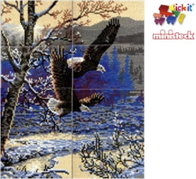 Stick-it Winter vlucht, ca. 10.000 steentjes, compatibel met Ministeck