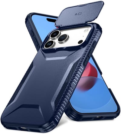 Hoesje Geschikt voor Apple iPhone 17 Pro Max | Back Cover met Camera Slider | Schokbestendige Case | Camera Cover | Stevig | Blauw