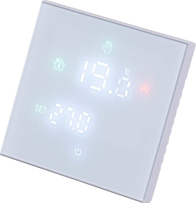 WiFi-thermostaat elektrische vloerverwarming verkrijgbaar in stijlvol wit of zwart., Wit