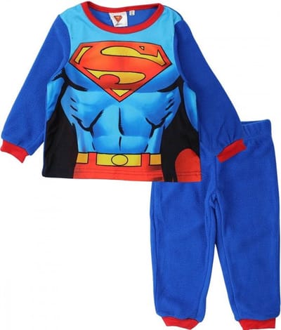 Superman fleece pyjama - pyjamaset - fleece - maat 128 - 8 jaar