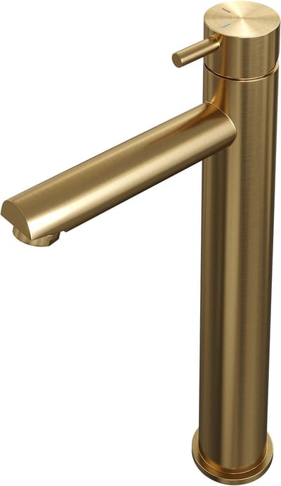 Brauer Gold Edition verhoogde opbouw wastafelmengkraan model B goud geborsteld PVD