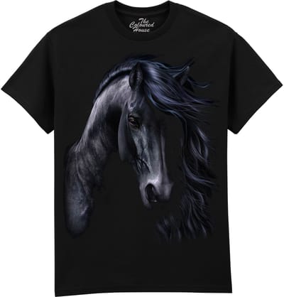 Paarden The Black Horse The Coloured House T-shirt M