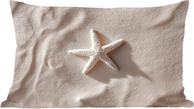 Sierkussens - Kussentjes Woonkamer - 60x40 cm - Strand - Zeester - Zand - Beige