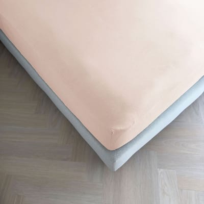Kayori Emma Hoeslaken Katoensatijn - 160x200-210cm - Matrasdikte 35cm - Rondom Elastiek - Oudroze